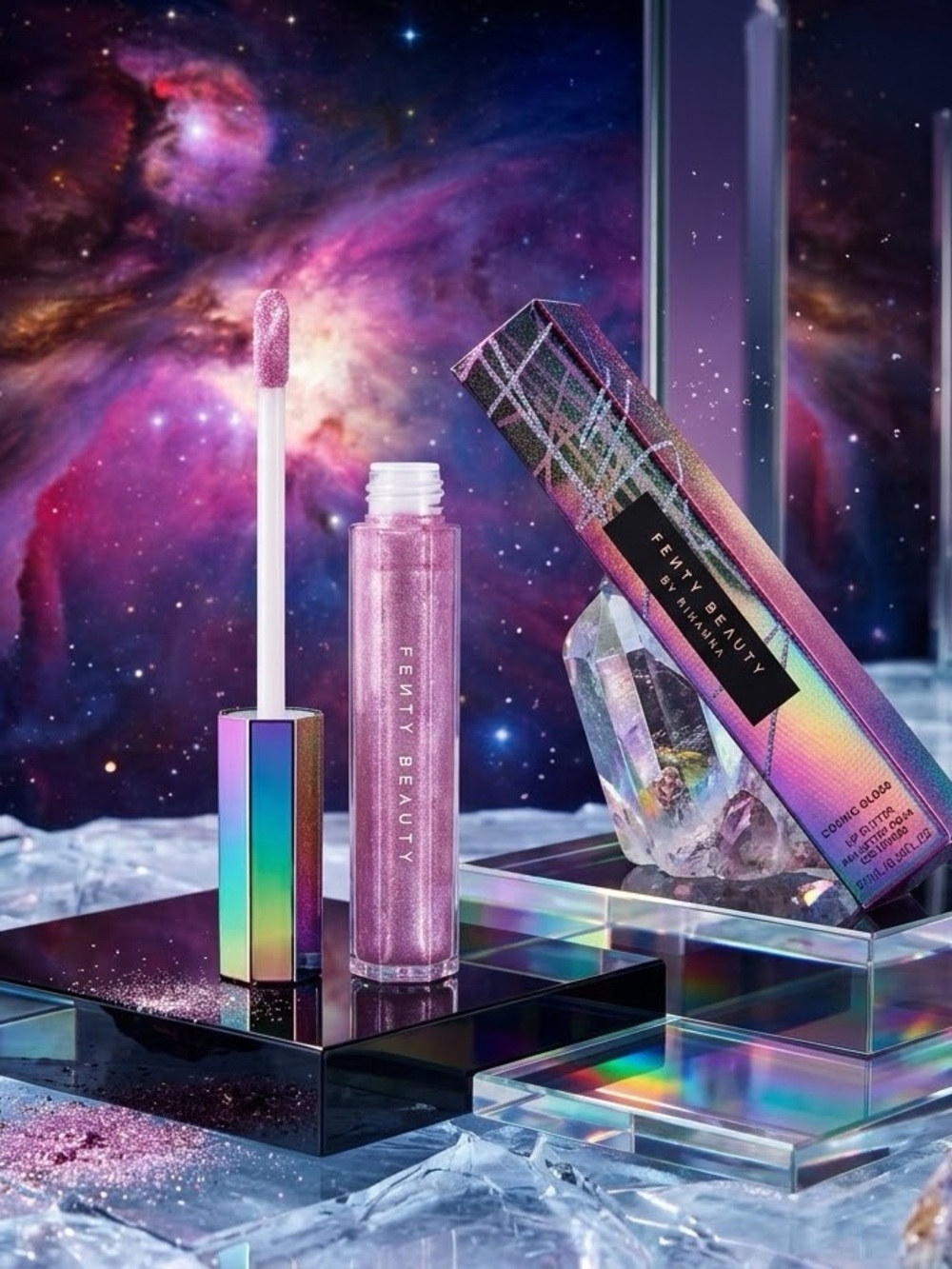 ✨ RARE Fenty Beauty Cosmic Gloss Lip Glitter - Gal On The Moon 🌌 BNIB